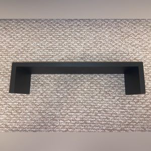Black wood “u” shaped wall shelf
